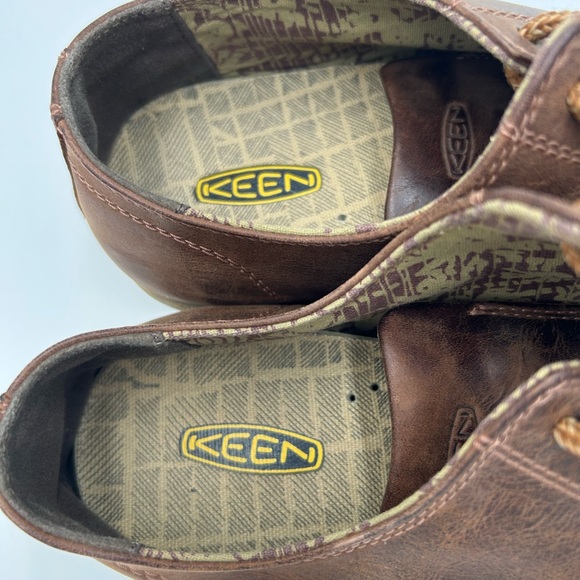Keen Lace Up Shoes Leather Oxford Brown Womens Size 8.5 Sneakers - Picture 3 of 7